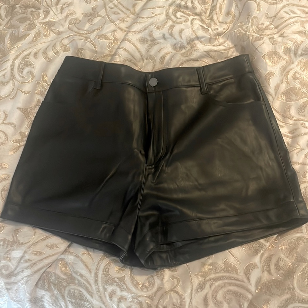 NWT Faux leather shorts